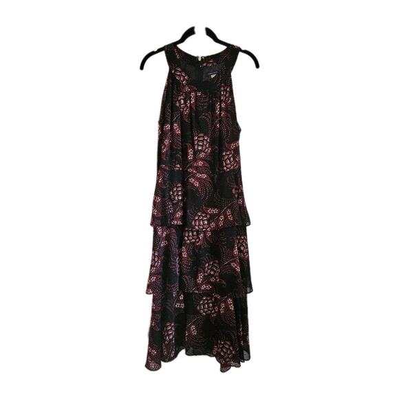 Tommy Hilfiger Dress Size 10 Sleeveless Halter Floral Tiered Back Zip ALTERED - Picture 1 of 8